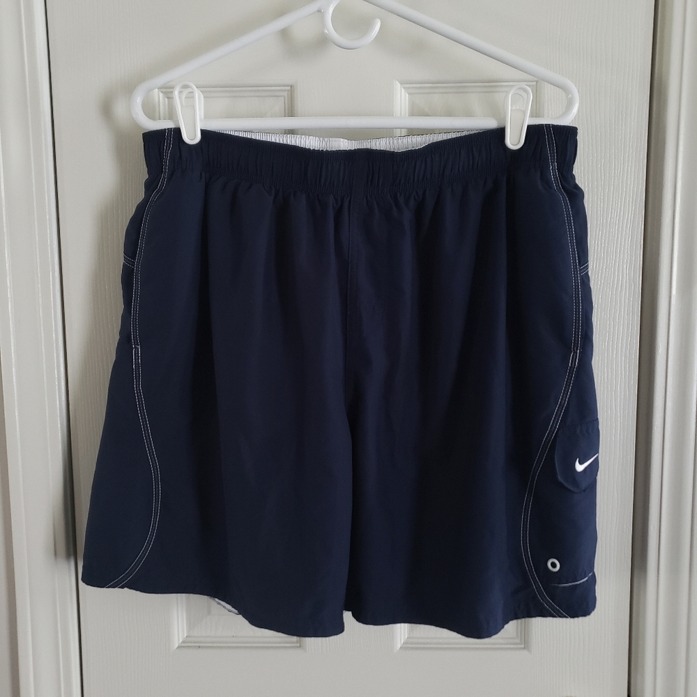 Nike Men's Swim Trunks Navy Blue Size XL